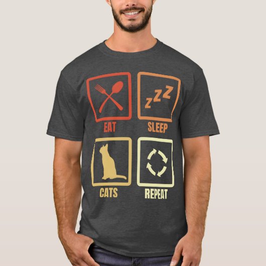 T-shirt Amoureux des chats ami de routine (Devant)