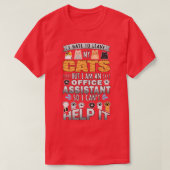 T-shirt Amoureux des chats Assistant Office Cant Help It C (Design devant)