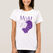 T-shirt AMOUREUX DES CHATS | Chat Maman Violet (Devant)