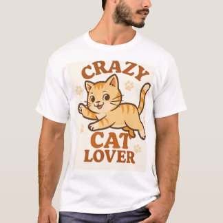 T-shirt Amoureux des chats CRAZY