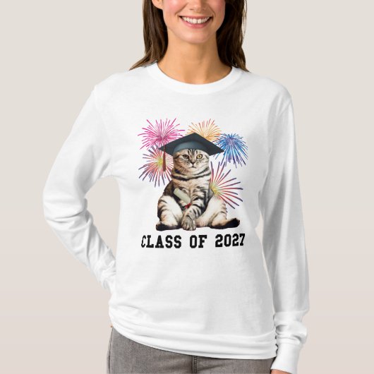 T-shirt Amoureux des chats de la promotion 2027 (Devant)