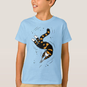 T-shirt Amoureux des chats de natation Halloween