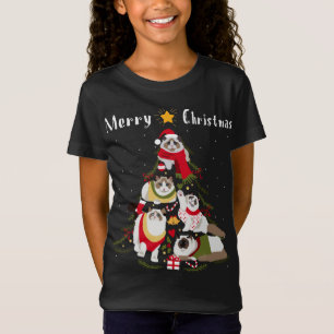 T-Shirt Amoureux des chats de Noël de poupée Ragdoll