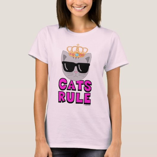 T-SHIRT AMOUREUX DES CHATS DE RÈGLE CATS (Devant)
