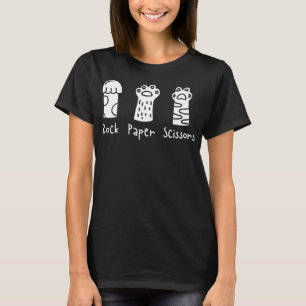 T-shirt Amoureux des chats des ciseaux de papier-roche à m