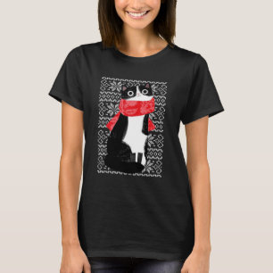 T-shirt Amoureux des chats d'hiver Cat Scarf