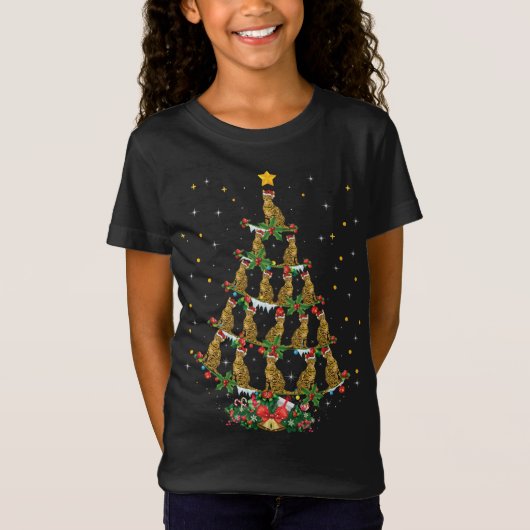 T-Shirt Amoureux des chats du Bengale Noël Chapeau du Père (Devant)