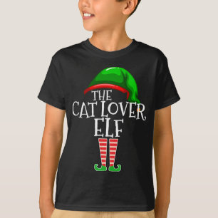 T-shirt Amoureux des chats Elf Matching Famille Noël Cadea