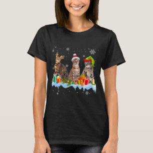 T-shirt amoureux des chats Funny Toyger Tree Noël