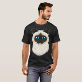 T-shirt Amoureux des chats I Chat Face I Birman Chat drôle (Devant entier)