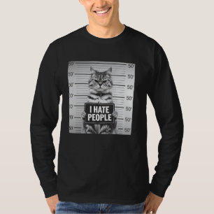 T-shirt Amoureux des chats I Hate People Funny Introvert A