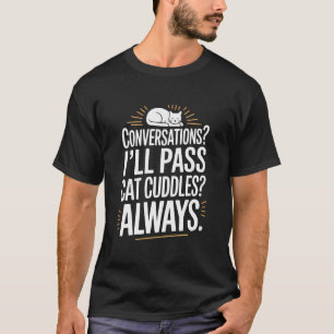 T-shirt Amoureux des Chats Introverti Timidité Miaou Propr