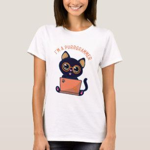 T-shirt Amoureux des chats Je suis un programmeur à fourru
