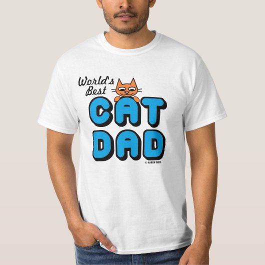 T-shirt Amoureux des chats masculin "CAT DAD" (Devant)