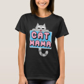 T-shirt Amoureux des chats mignon "CAT MAMA" (Devant)