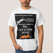 T-shirt amoureux des chats rétro "La zone Amoureux des cha (Devant)