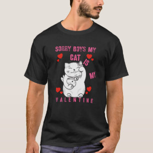 T-shirt Amoureux des chats Saint-Valentin Désolé les garço