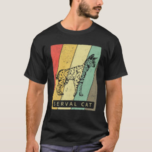 T-shirt Amoureux des chats serval Vintage animal rétro