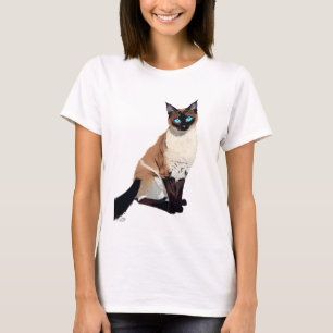 T-shirt Amoureux des chats Siamese Cat Art Electric Blue E