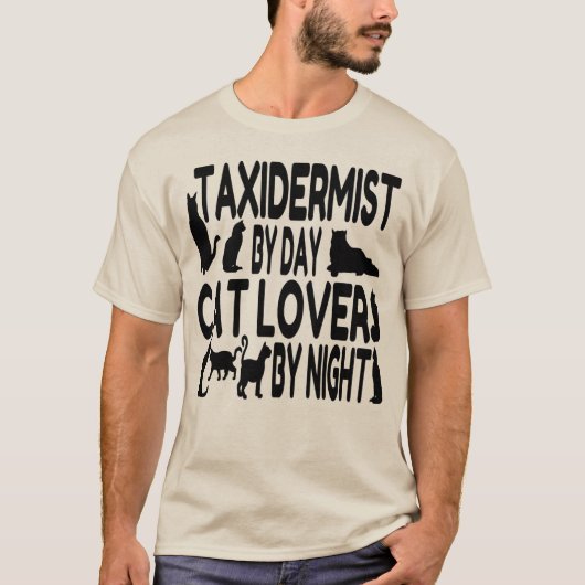 T-shirt Amoureux des chats Taxidermist (Devant)