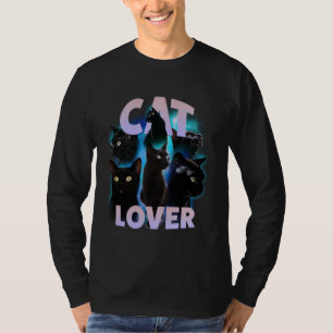 T-shirt Amoureux des chats vintage Bootleg 90s Hip hop Rap