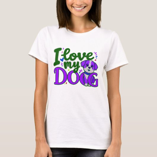 T-shirt Amoureux des chiens (Devant)