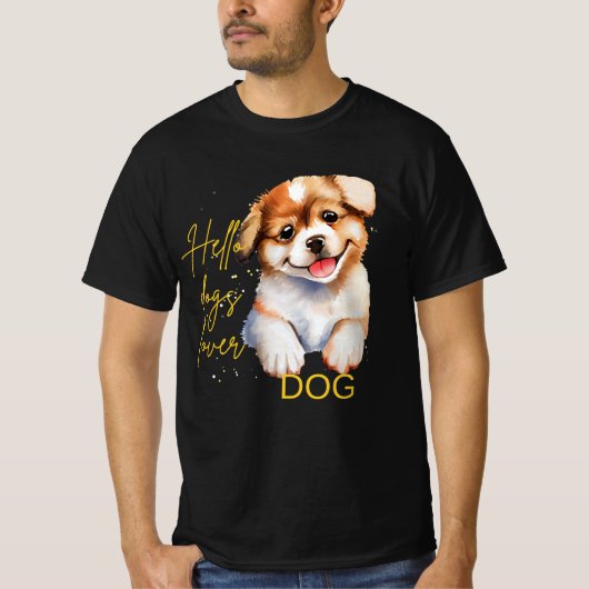 T-shirt Amoureux des chiens (Devant)