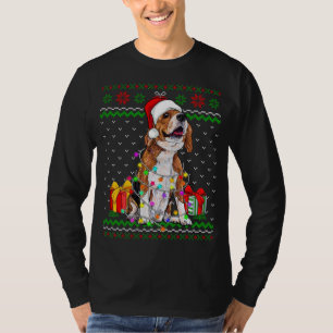 T-shirt Amoureux des chiens Beagle des lumières de Noël mo