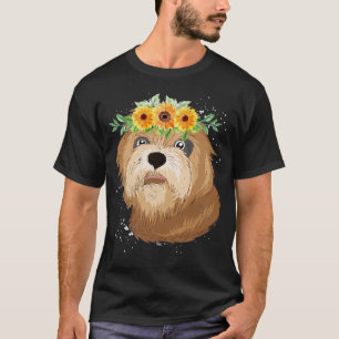 T-shirt Amoureux des chiens Botany Flower Crown Chig race