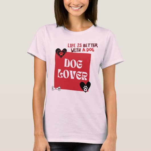 T-Shirt Amoureux des chiens - Cadeau Parfait Pour (Devant)