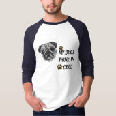 T-shirt Amoureux des chiens - Conception de la pom (Devant)