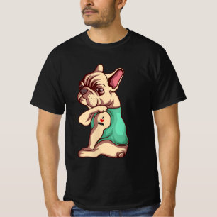 T-shirt Amoureux des chiens   Cool Français Bulldog I Love