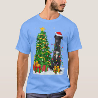 T-shirt Amoureux des chiens de Borzoi Xmas Tree Père Noël 
