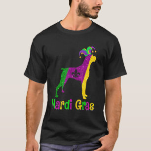 T-shirt Amoureux des chiens de boxer Mardi Gras Carnival J