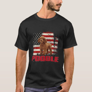 T-shirt Amoureux des chiens de caniche vintage-américaine