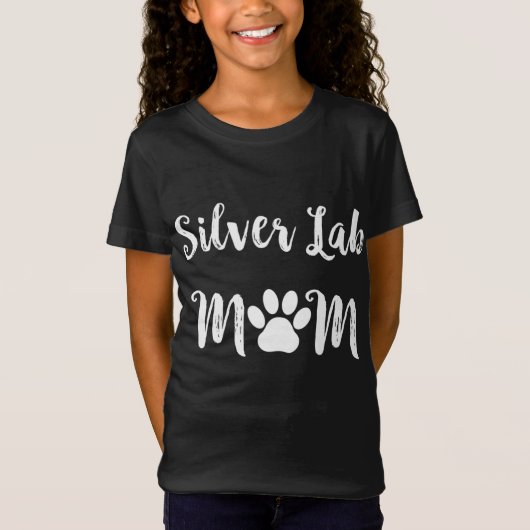 T-Shirt Amoureux des chiens de maman Silver Lab (Devant)