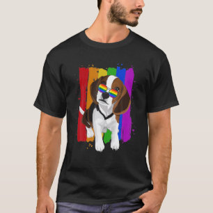 T-shirt Amoureux des chiens du drapeau arc-en-ciel LGBT Ga