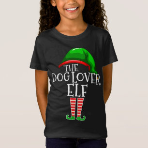 T-Shirt Amoureux des chiens Elf Correspondant Famille Noël