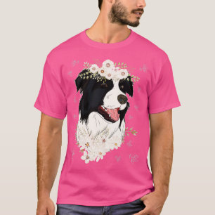 T-shirt Amoureux des chiens Floral Animal Dog Flower Crown