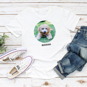 T-shirt Amoureux des chiens Grand cercle photo personnalis