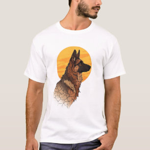 T-shirt Amoureux des chiens Graphique de Berger allemand