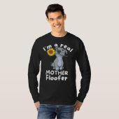 T-shirt Amoureux des chiens I M'A Real Mother Floofer Pitb (Devant entier)