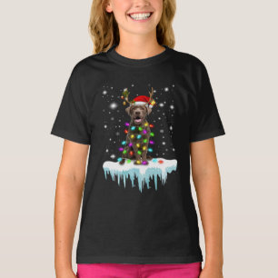 T-shirt Amoureux des chiens Lumière de Noël du Labrador