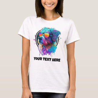 T-shirt Amoureux des chiens lunettes Style Chien Cool