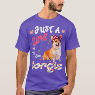 T-shirt Amoureux des chiens mignons Juste une fille qui ai