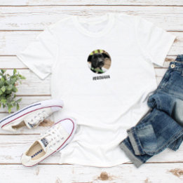 T-shirt Amoureux des chiens Moyen personnalisé Cercle phot