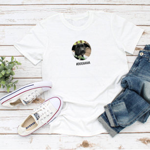 T-shirt Amoureux des chiens Moyen personnalisé Cercle phot