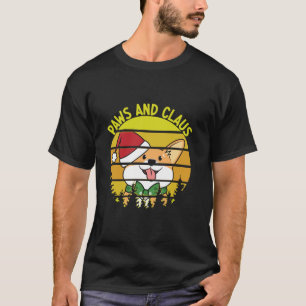 T-shirt Amoureux des chiens Père Noël Merry Corgmas Puppy