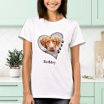 T-shirt Amoureux des chiens Personnalisé Empreinte de patt<br><div class="desc">Dites que vous aimez votre chien, sans dire que vous aimez votre chien! Emportez votre meilleur ami avec vous partout où vous allez avec cette chemise amoureux des chiens photo pour animaux de compagnie personnalisée ! Un must pour chaque amoureux des chiens, chien maman et chien papa! I Love My...</div>