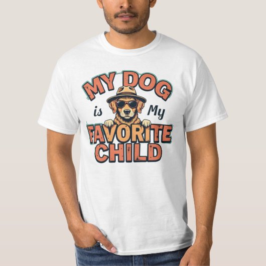 T-shirt Amoureux des chiens rétro - 'Mon chien est mon enf (Devant)